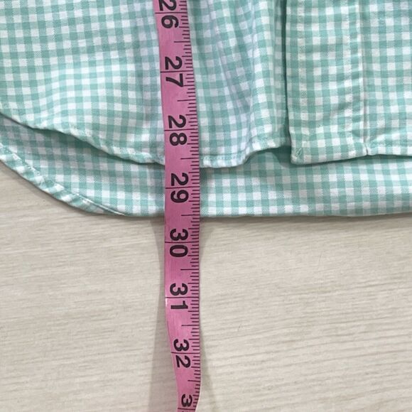 Ralph Lauren Shirt Mens Medium Flesh Pony Mint Green Gingham Plaid Oxford - Picture 14 of 14
